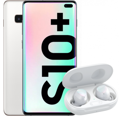 Pachet PROMO Samsung: Galaxy S10+, 512GB, Ceramic White & Galaxy Buds+, White